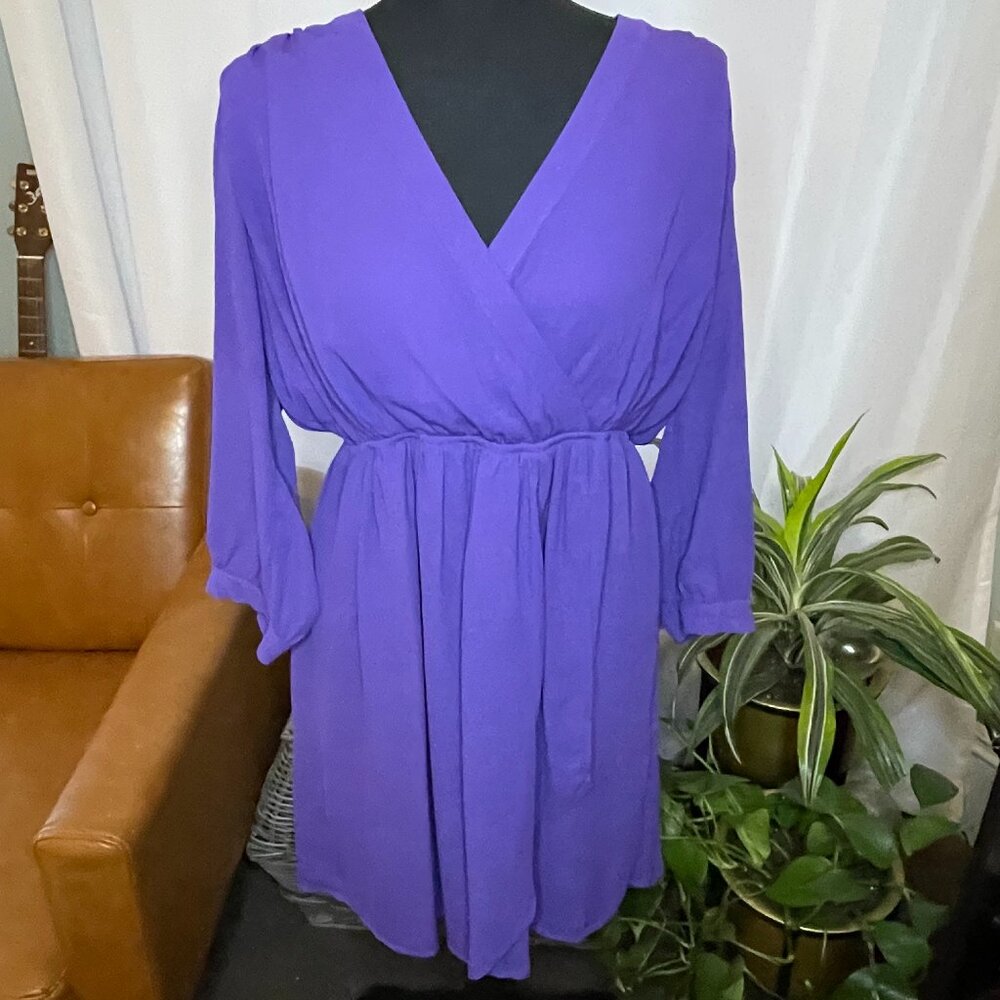 Long Sleeve Purple Dress